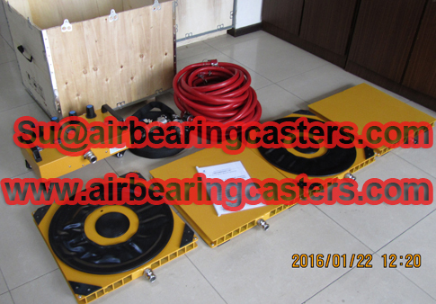 Air bearing casters applied on aerospace industry