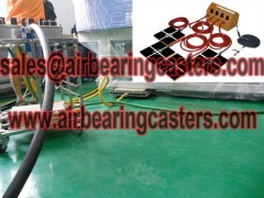 Air pads for moving equipment air casters