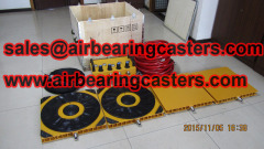 Air caster rigging equipment applied on moving heavy loads