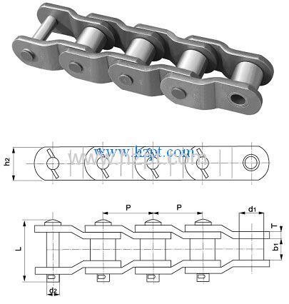 Heavy Duty Offset Sidebar Roller Chain 2010 2510 2512 For Mining Metallurgy Engineering Machinery