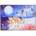 Classic Swan Lake painting hand embroidery folk art craft cross-stitch