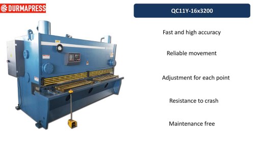 QC11Y 16*3200 hydraulic CNC guillotine shearing machine with E21 NC control system