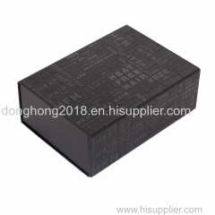 Black Spot UV Custom Magnetic Box with Sleeve