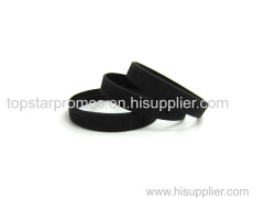 Black debossed silicone wristbands for sport meet
