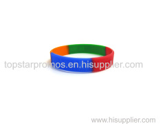 Stripe debossed silicone wristbands for party