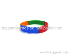 Stripe debossed silicone wristbands for party