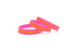 Debossed painted pink silicone wristbands for events