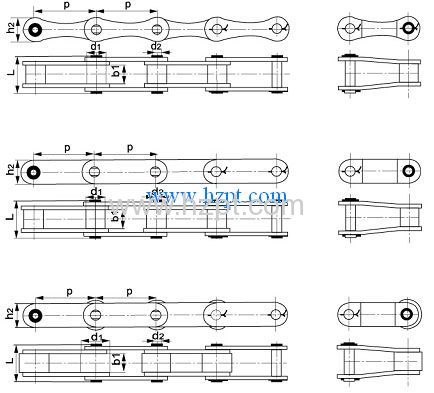 Double Pitch Stainless Steel Conveyor Chain C2052SS C2060HSS C2062HSS For Industrial or Engineering