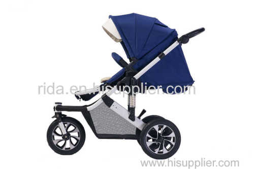 3 wheels baby stroller high landscape pram