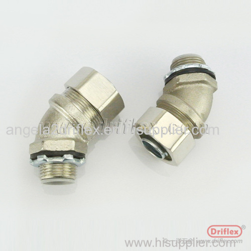 Nickel Plated Brass 45d Angle Liquid-tight Conduit Fittings from Driflex