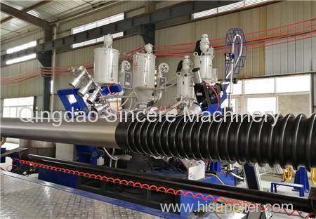 Plastic structure wall spiral winding Krah pipe extrusion production machine