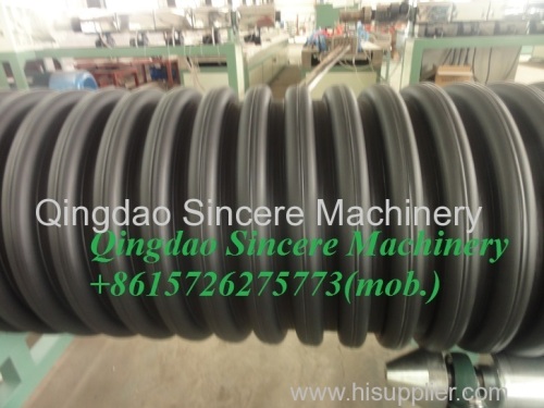 Plastic rib enhanced spiral winding drainage pipe extrusion production machine