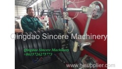 Plastic rib enhanced spiral winding drainage pipe extrusion production machine