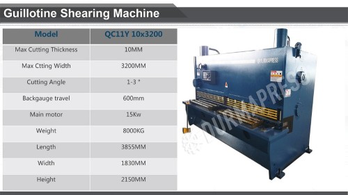 Price of Shearing QC11Y Electric Hydraulic Shearing Machine