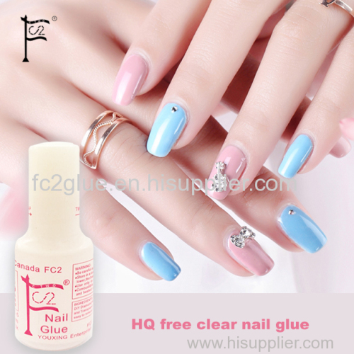 5g clear HQ Free(below 50ppm)Nail glue cyanoacrylate nail art for stick fake/artificialnail