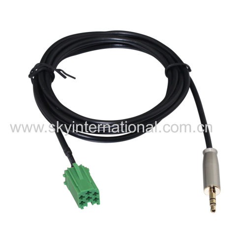 For Renault Clio Megane 2005-2012 Aux In Cable For iPod MP3 3.5MM Jack METAL