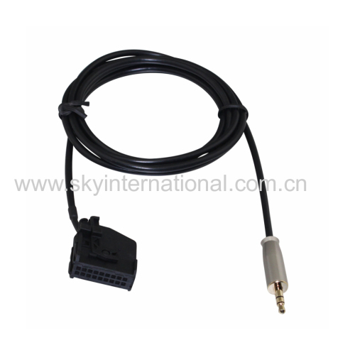 VW 18PIN to 3.5mm Aux Cable CD Change Cable Metal Plug