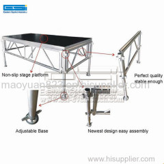 Manufacturer Supplier Cheap Material Portable Aluminum Frame Temporary Modular Stage Platform Concert Event