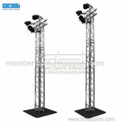 Manufacturer aluminum sturdy DJ moving head light bar stand square truss totem for sale