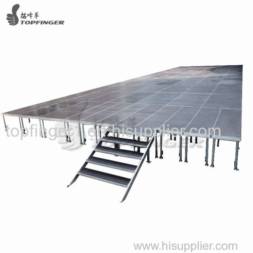 Manufacturer Supplier Lighted Stage Platform Outdoor Concert Stage Plywood Stag 1mx1m 4 Legs Stage