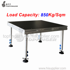 Reuse Non Slip Material Portable Folding Aluminum Stage 6 Legs Stage Removable Platform 4ftx8ft