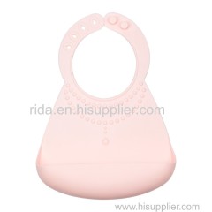 Easy to Carry Soft Silicone Baby Bib Pinafore