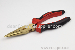 Sparkfree non magnetic long needle nose plier fiberglass handle 150mm 6"