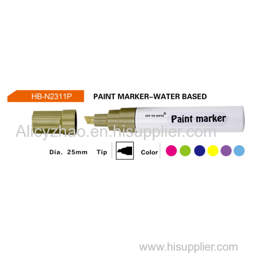 Aluminum Barrel in Acrylic Tip Paint Industrial Marker for metal and steel