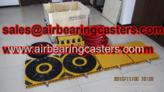 Air bearing casters application and manual instruction