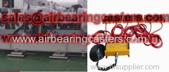 Air caster skids instruction and details