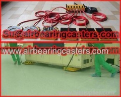 Air caster rigging systems move heavy duty loads