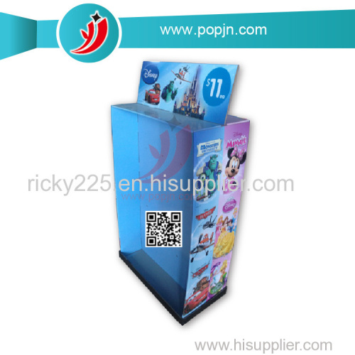 Retail promotion cardboard floor display stand carton display shelf paper display rack