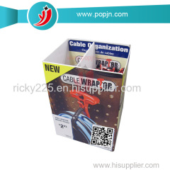 Retail promotion cardboard floor display stand carton display shelf paper display rack