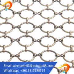 Decorative ring metal mesh for partition wall product
