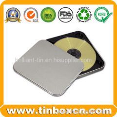 Round Metal Tin CD Case