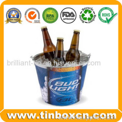 Customized Decorative Tin Bucket Popcorn Tin Box