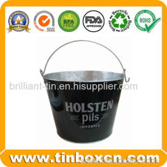 Customized Decorative Tin Bucket Popcorn Tin Box