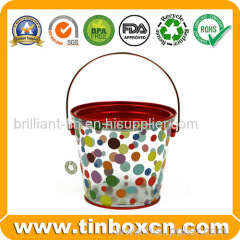 Customized Decorative Tin Bucket Popcorn Tin Box