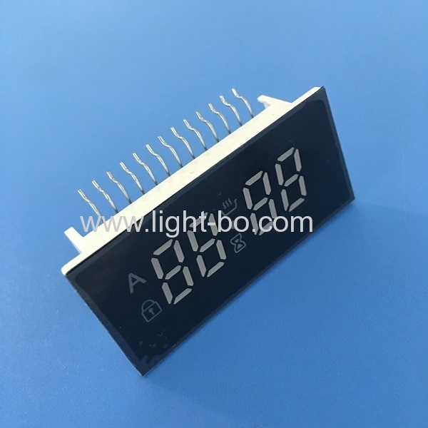 Customized ultra bright amber 4 digit 7 segment led display common cathode for oven