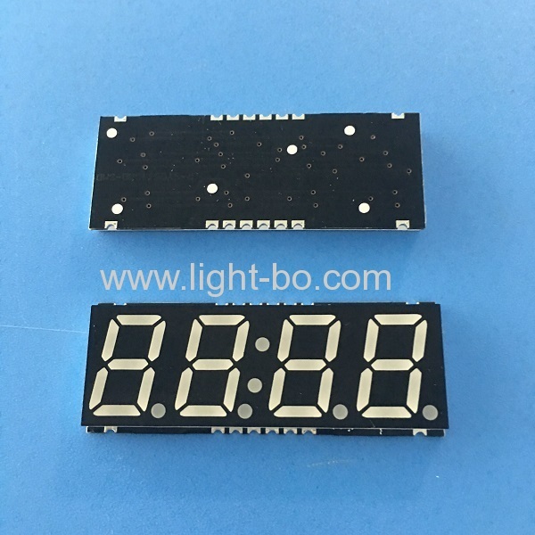 Ultra fino branco brilhante 14.2mm 4 dígitos smd led display do relógio para eletrodomésticos