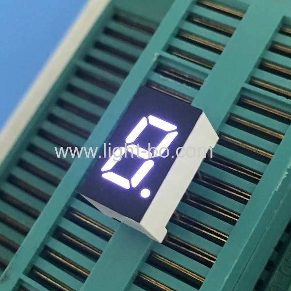 Ultra bright white 7.62mm single digit 7 segment led display common cathode