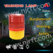 Red waterproof safety strobe solar warning light