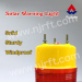 Red waterproof safety strobe solar warning light