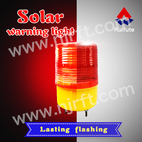 Red waterproof safety strobe solar warning light