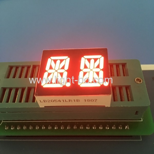 супер ярко-красный 0,54-дюймовый двухзначный 14-сегментный светодиодный буквенно-цифровой дисплей для приборной панели