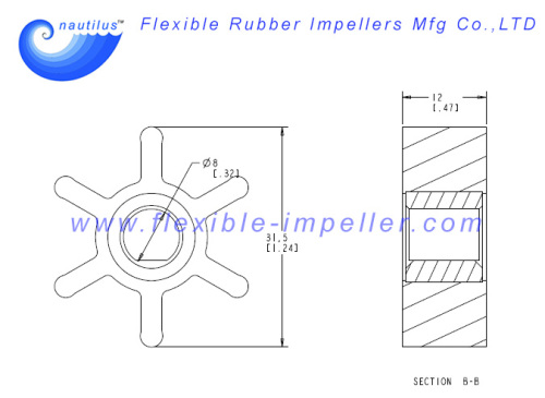 Raw Water Pump Impellers replace JMP Impeller 6000 Neoprene