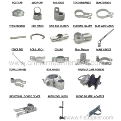 High quality galvanized and powder coated chain link fence fittings/ accessories/ parts/ used in chain link