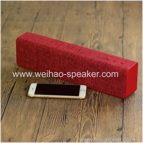 High sound Quality Rectangle Portable Wireless Bluetooth Speaker fabric material