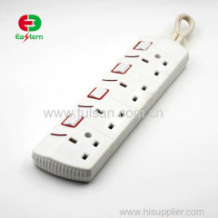 5 way British electrical extension socket with individual switch