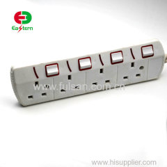 4 outlet extension electric socket power strip with overload protection